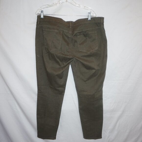 J CREW NWT Toothpick Olive Army Green Neutral Jean Tux Stripe Ankle Pants 32 - Picture 9 of 9